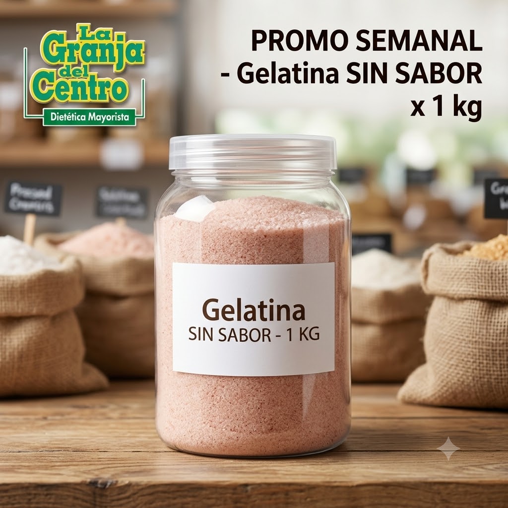 Ofertas y Promociones Gelatina SIN SABOR x 1 kg promo semanal